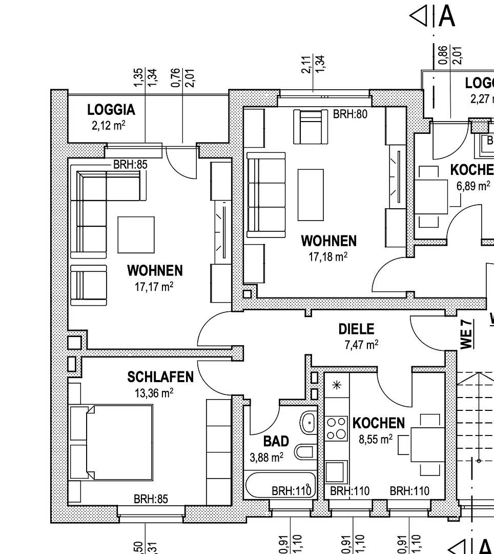 Prenájom bytu 2-izbový 53 m², Ottostr. 5, Hamm, Severné Porýnie - Westfálsko Prenájom bytu 2-izbový 53 m², Ottostr. 5, Hamm, Severné Porýnie - Westfálsko