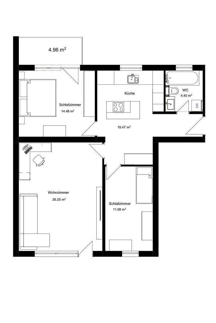 Prenájom bytu 3-izbový 79 m², Thomasiusstr. 3, Berlin, Berlín Prenájom bytu 3-izbový 79 m², Thomasiusstr. 3, Berlin, Berlín