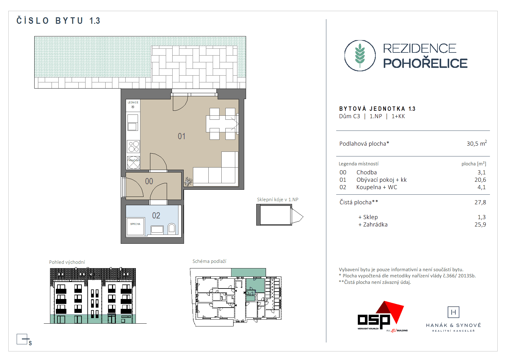 Prenájom bytu 1-izbový 30 m², U Kasáren, Pohořelice, Jihomoravský kraj Prenájom bytu 1-izbový 30 m², U Kasáren, Pohořelice, Jihomoravský kraj