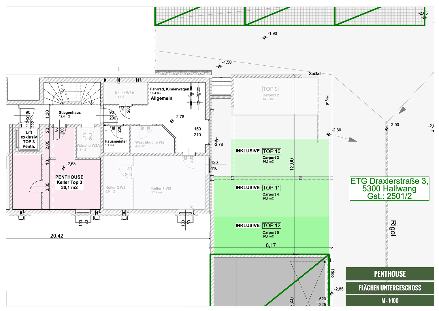 Predaj bytu 5-izbový 187 m², Draxlerstraße, Hallwang, Salzbursko Predaj bytu 5-izbový 187 m², Draxlerstraße, Hallwang, Salzbursko