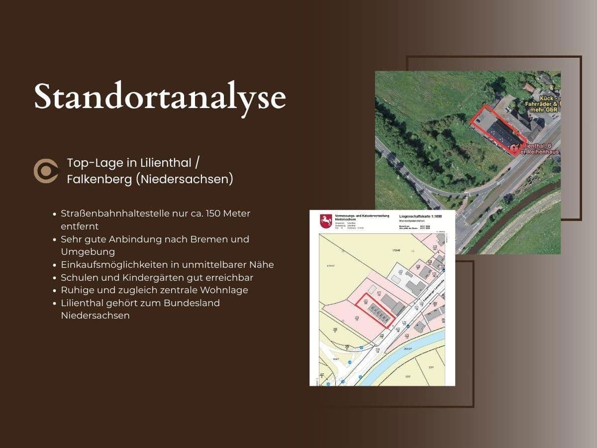 Predaj domu 140 m², pozemek 1.177 m², Falkenberger Landstr. 95 e-j, 28865 Lilienthal, Lilienthal, Dolné Sasko Predaj domu 140 m², pozemek 1.177 m², Falkenberger Landstr. 95 e-j, 28865 Lilienthal, Lilienthal, Dolné Sasko