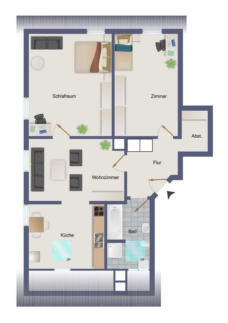 Prenájom bytu 3-izbový 70 m², Neckarstr. 150, Stuttgart, Bádensko-Wurttembersko Prenájom bytu 3-izbový 70 m², Neckarstr. 150, Stuttgart, Bádensko-Wurttembersko