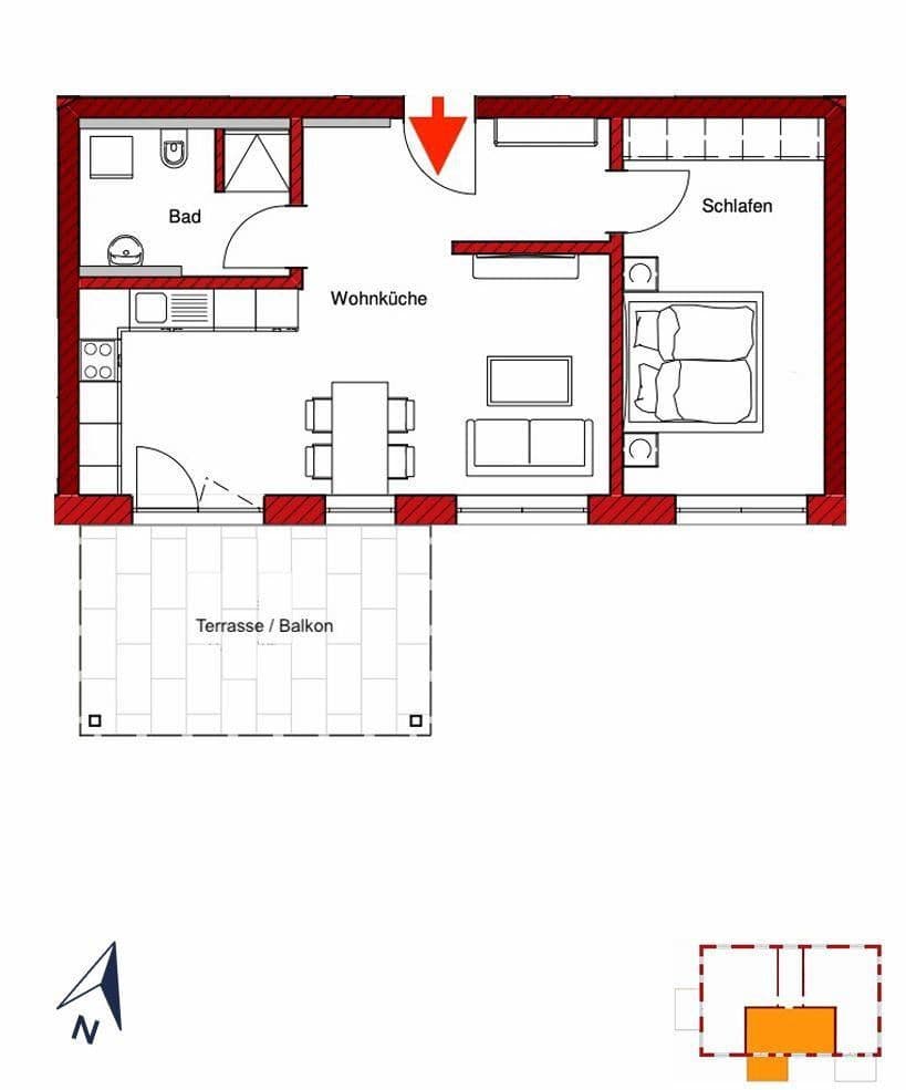 Prenájom bytu 2-izbový 62 m², Buchhausener Str. 9, Schierling, Bavorsko Prenájom bytu 2-izbový 62 m², Buchhausener Str. 9, Schierling, Bavorsko
