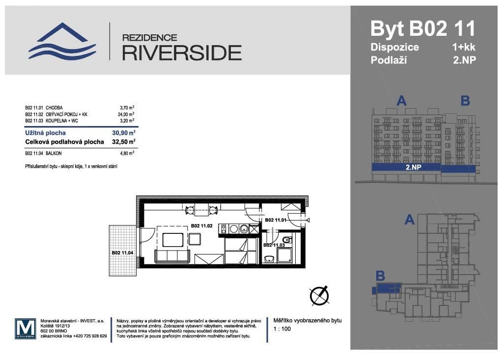 Predaj bytu 1-izbový 32 m², Poříčí, Brno, Jihomoravský kraj Predaj bytu 1-izbový 32 m², Poříčí, Brno, Jihomoravský kraj