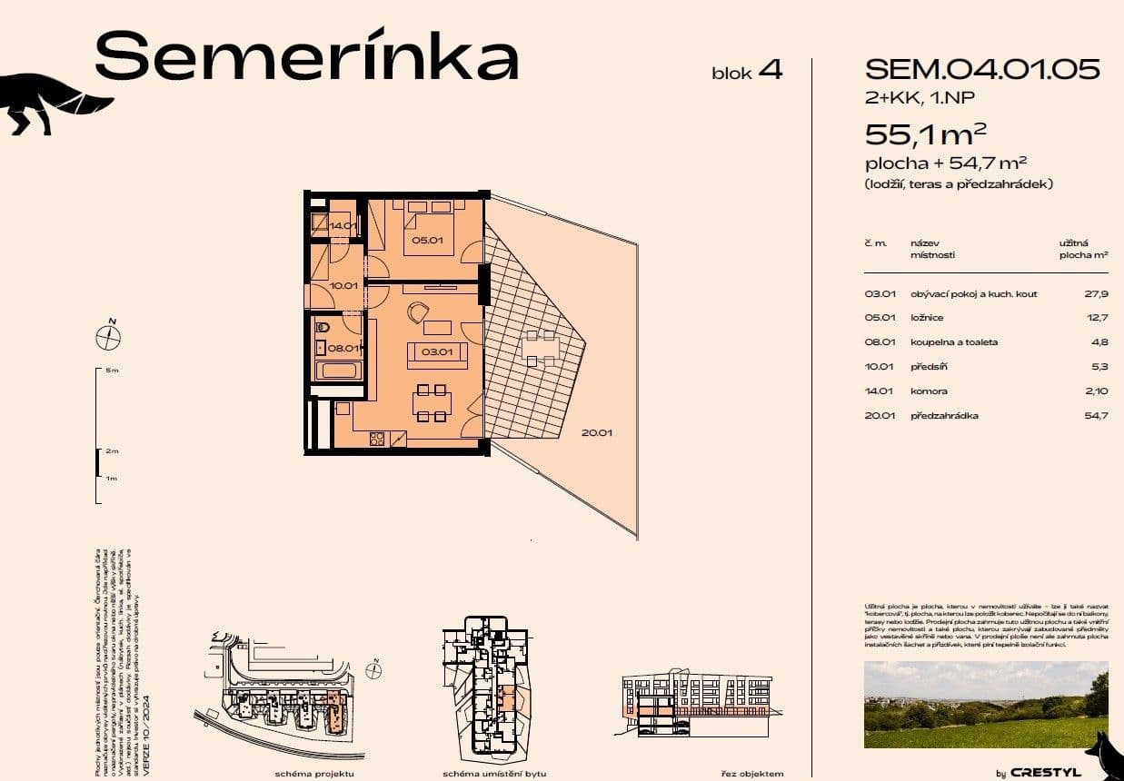 Prenájom bytu 2-izbový 110 m², U Komína, Praha, Praha Prenájom bytu 2-izbový 110 m², U Komína, Praha, Praha