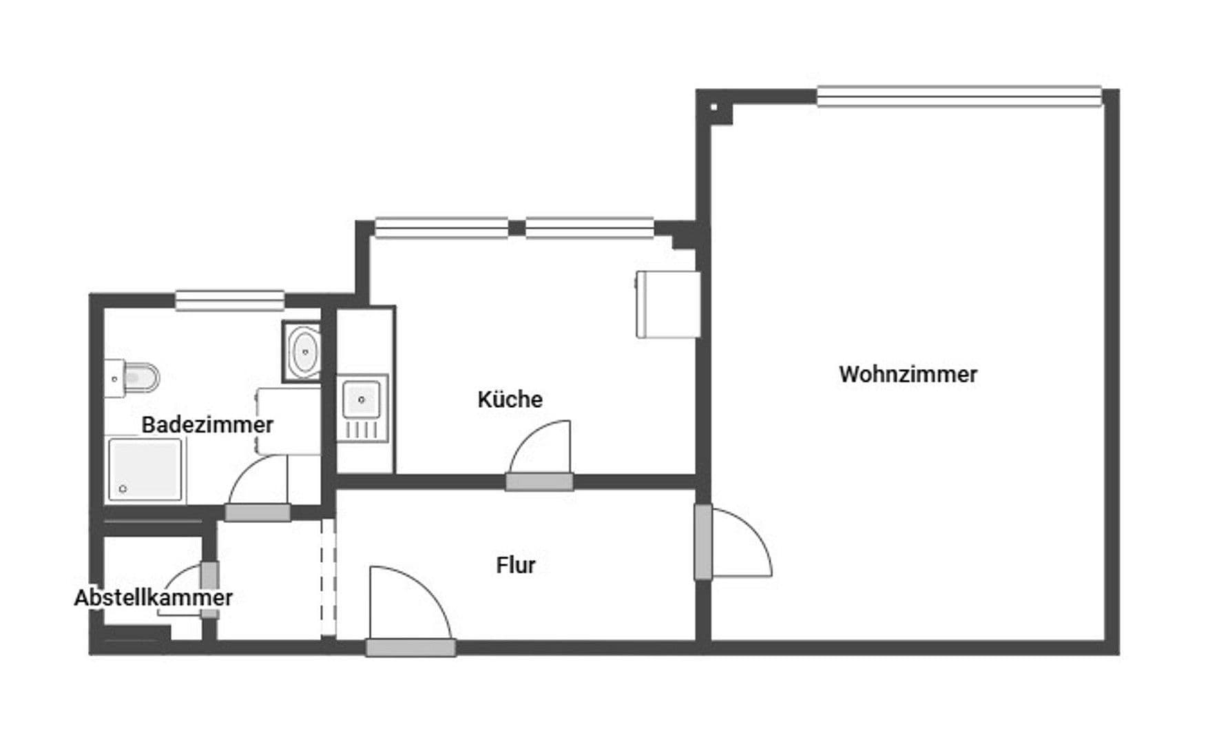 Prenájom bytu 1-izbový 45 m², Siegener Str. 55, Frankfurt am Main, Hesensko Prenájom bytu 1-izbový 45 m², Siegener Str. 55, Frankfurt am Main, Hesensko