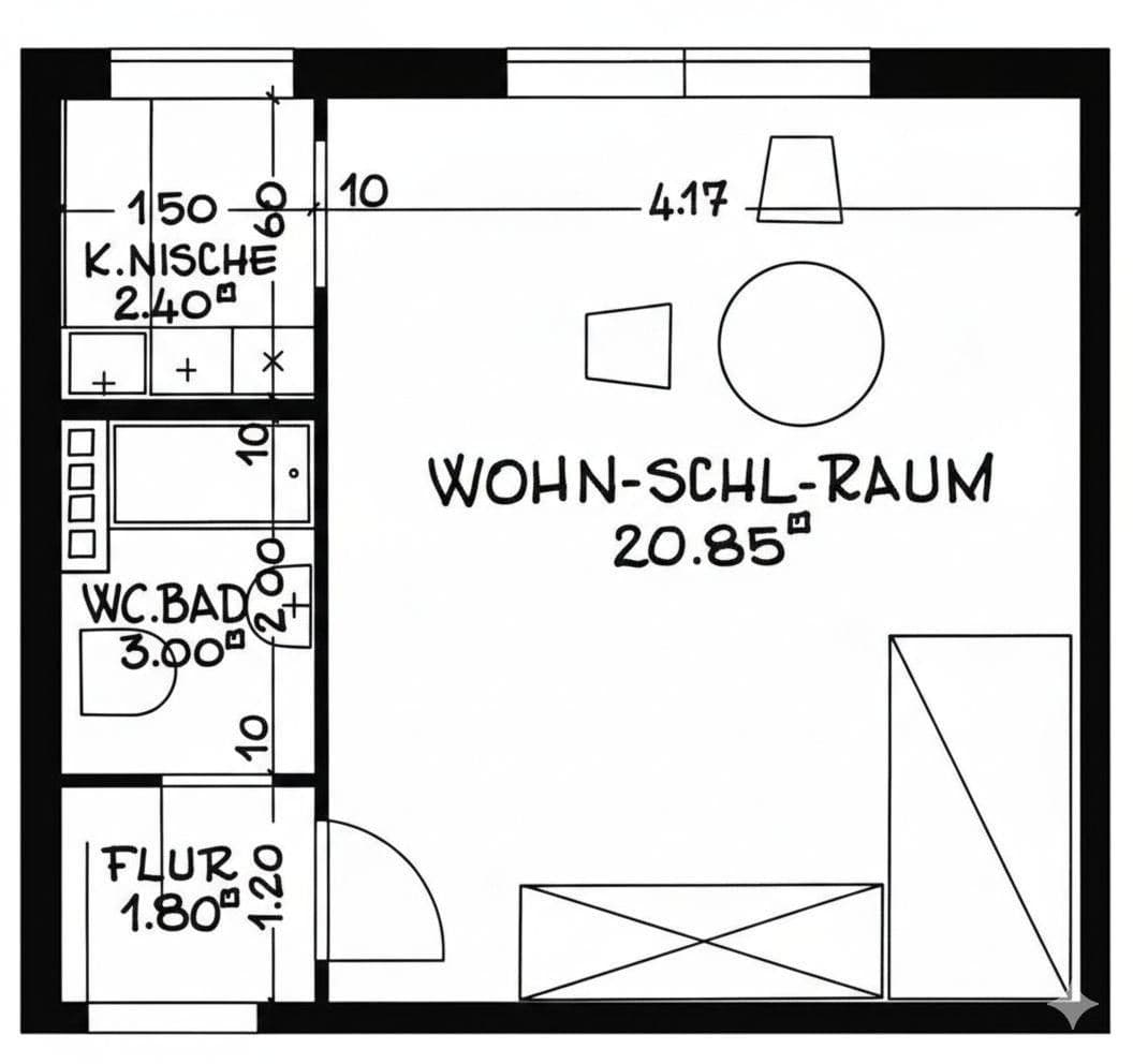 Prenájom bytu 1-izbový 27 m², Alberweg 10, Ulm, Bádensko-Wurttembersko Prenájom bytu 1-izbový 27 m², Alberweg 10, Ulm, Bádensko-Wurttembersko