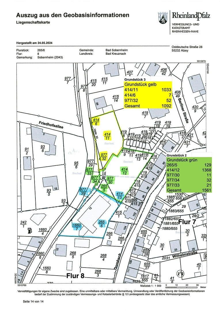 Predaj pozemku 1.092 m², Bad Sobernheim, Porýnie-Falcko Predaj pozemku 1.092 m², Bad Sobernheim, Porýnie-Falcko