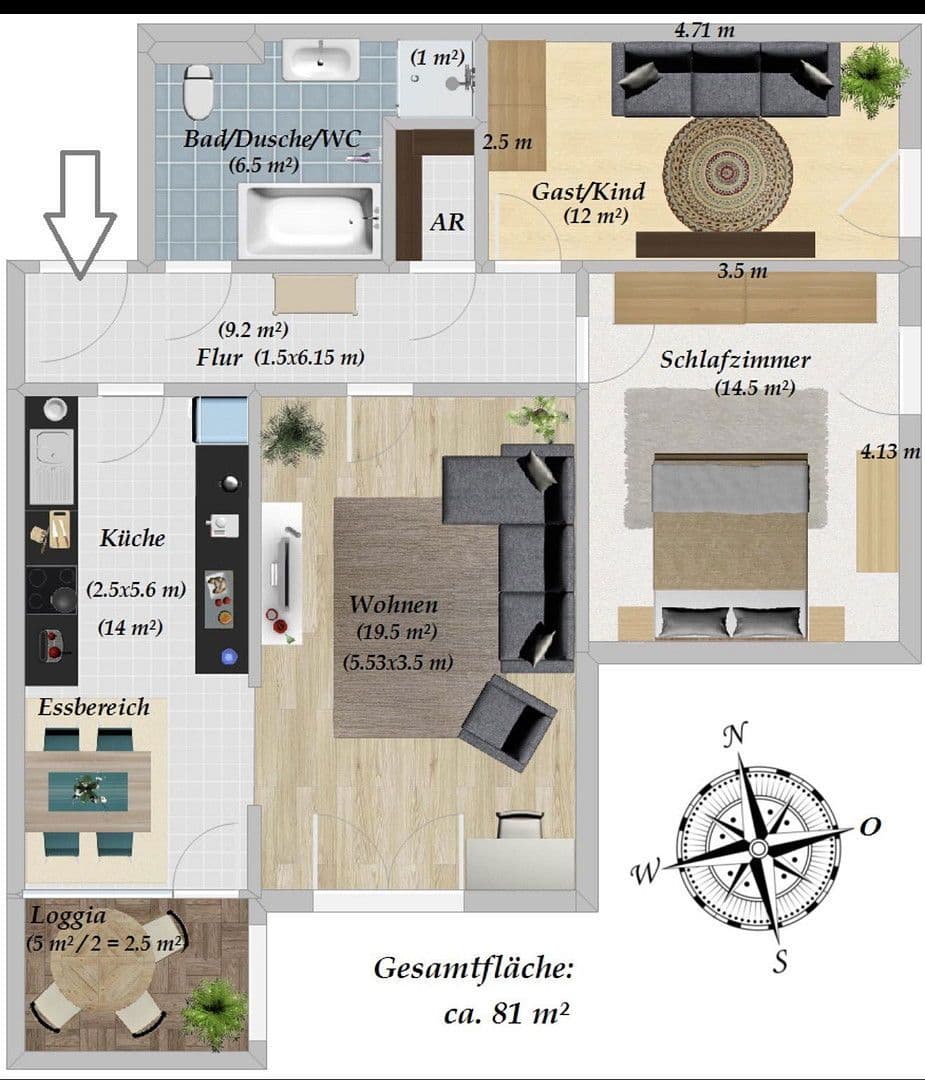 Predaj bytu 3-izbový 84 m², Nürnberg, Bavorsko Predaj bytu 3-izbový 84 m², Nürnberg, Bavorsko