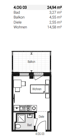 Prenájom bytu 1-izbový 25 m², Steinbühler Straße 4-6, Nürnberg, Bavorsko Prenájom bytu 1-izbový 25 m², Steinbühler Straße 4-6, Nürnberg, Bavorsko
