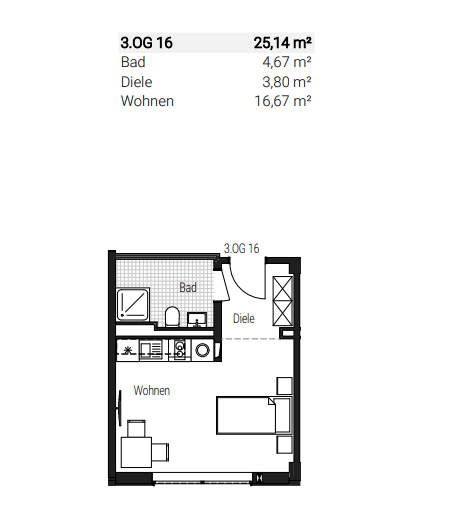 Prenájom bytu 1-izbový 26 m², Steinbühler Straße 4-6, Nürnberg, Bavorsko Prenájom bytu 1-izbový 26 m², Steinbühler Straße 4-6, Nürnberg, Bavorsko