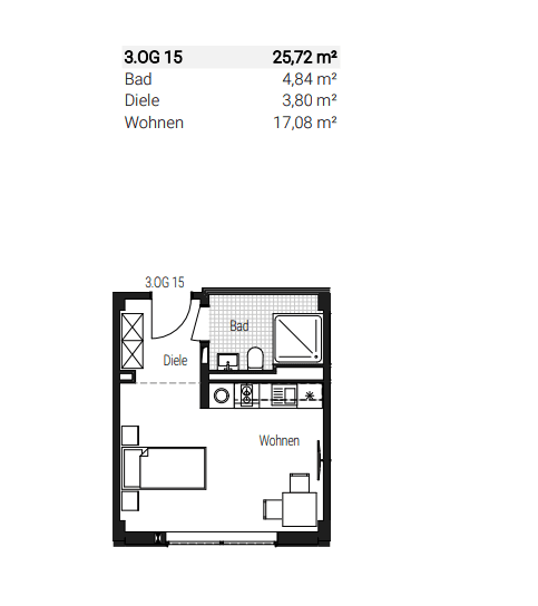 Prenájom bytu 1-izbový 26 m², Steinbühler Straße 4-6, Nürnberg, Bavorsko Prenájom bytu 1-izbový 26 m², Steinbühler Straße 4-6, Nürnberg, Bavorsko
