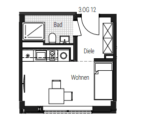 Prenájom bytu 1-izbový 22 m², Steinbühler Straße 4-6, Nürnberg, Bavorsko Prenájom bytu 1-izbový 22 m², Steinbühler Straße 4-6, Nürnberg, Bavorsko