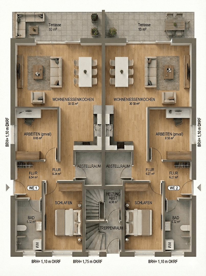 Prenájom bytu 2-izbový 68 m², Meisenweg 1, Tostedt, Dolné Sasko Prenájom bytu 2-izbový 68 m², Meisenweg 1, Tostedt, Dolné Sasko