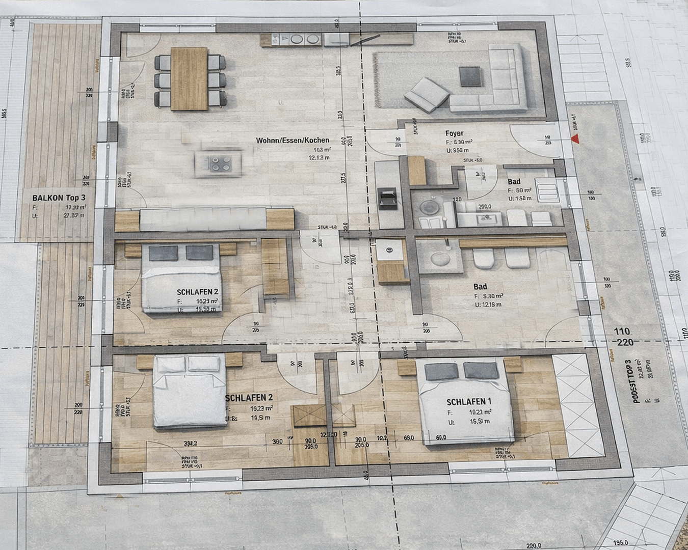 Predaj bytu 4-izbový 114 m², Bad Häring, Tirolsko Predaj bytu 4-izbový 114 m², Bad Häring, Tirolsko