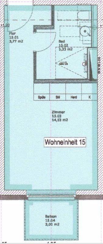 Prenájom bytu 1-izbový 26 m², Habichtstraße 37, Hamburg, Hamburg Prenájom bytu 1-izbový 26 m², Habichtstraße 37, Hamburg, Hamburg