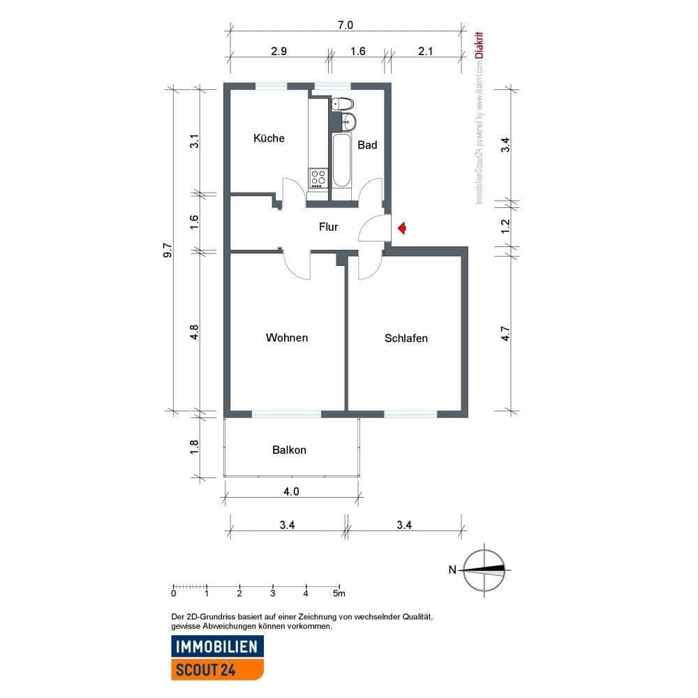 Prenájom bytu 2-izbový 60 m², Potsdam, Brandenbursko Prenájom bytu 2-izbový 60 m², Potsdam, Brandenbursko