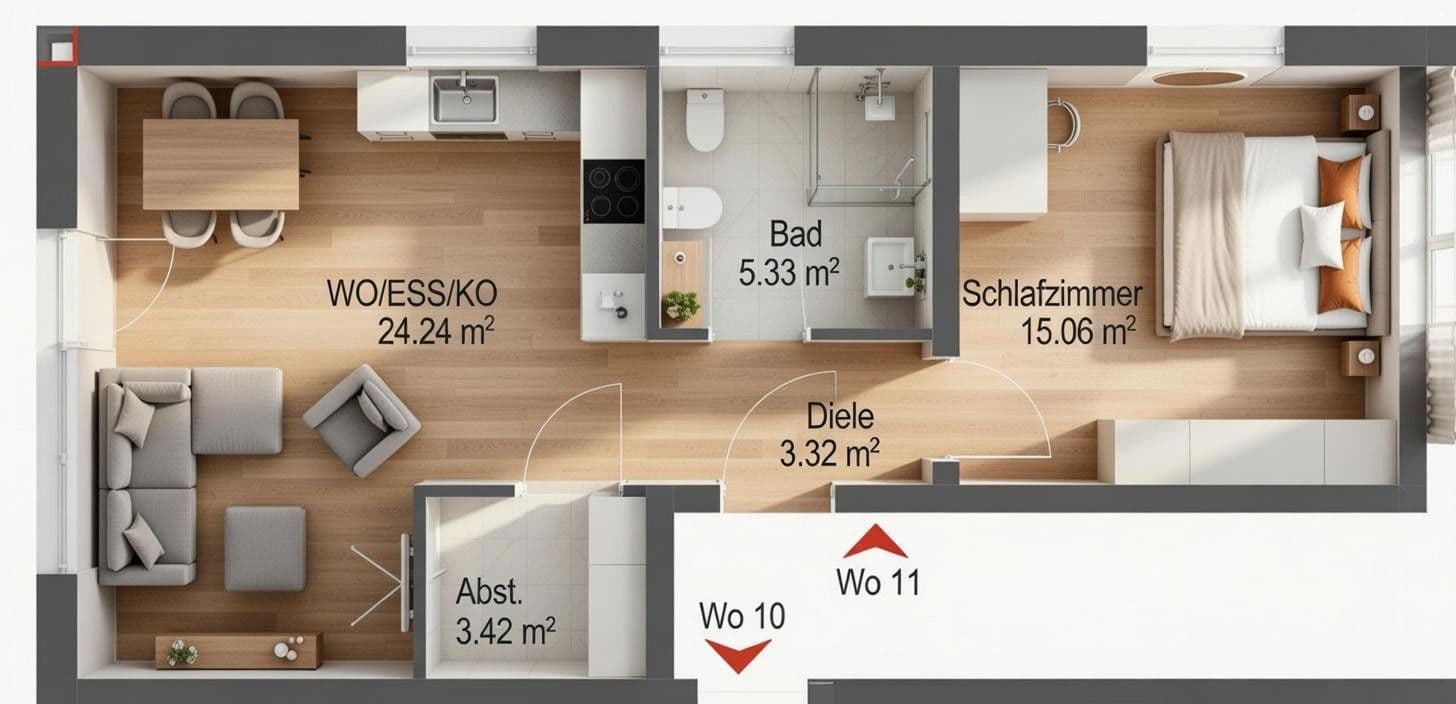 Prenájom bytu 2-izbový 60 m², Im Dorf 100B, Nordrach, Bádensko-Wurttembersko Prenájom bytu 2-izbový 60 m², Im Dorf 100B, Nordrach, Bádensko-Wurttembersko