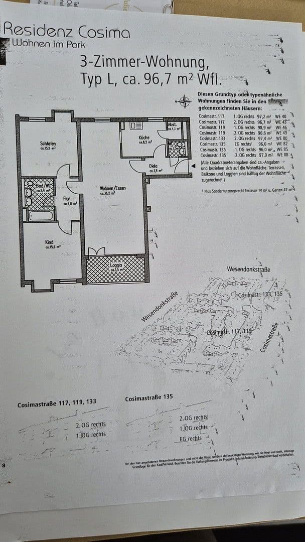Predaj bytu 3-izbový 97 m², Cosimastr. 119., München, Bavorsko Predaj bytu 3-izbový 97 m², Cosimastr. 119., München, Bavorsko