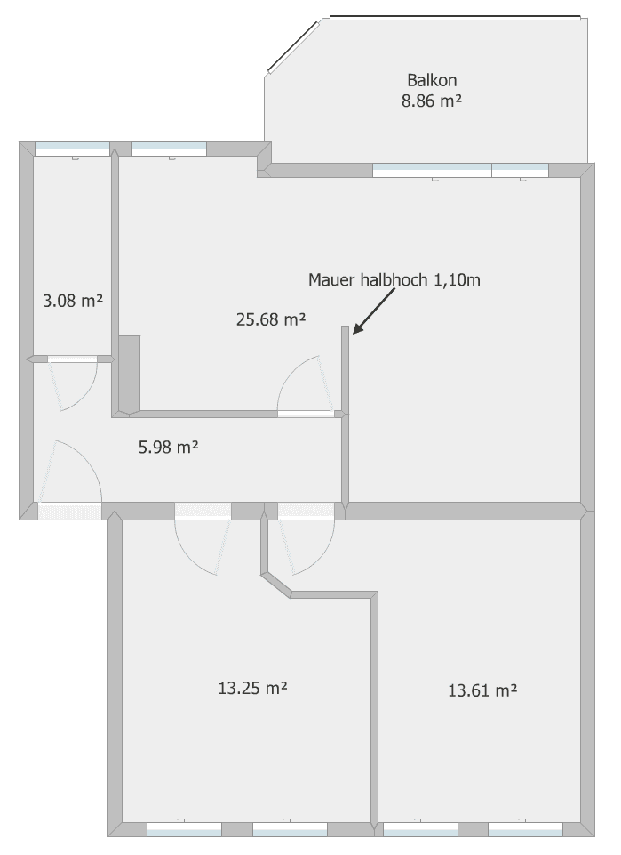 Prenájom bytu 3-izbový 66 m², Werderstr. 16, Hannover, Dolné Sasko Prenájom bytu 3-izbový 66 m², Werderstr. 16, Hannover, Dolné Sasko