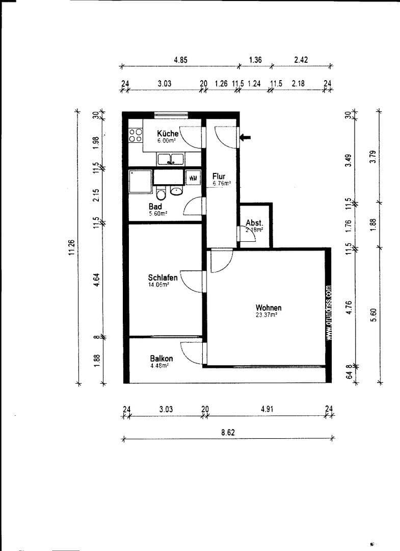 Predaj bytu 2-izbový 62 m², Stärkestrasse, Hannover, Dolné Sasko Predaj bytu 2-izbový 62 m², Stärkestrasse, Hannover, Dolné Sasko