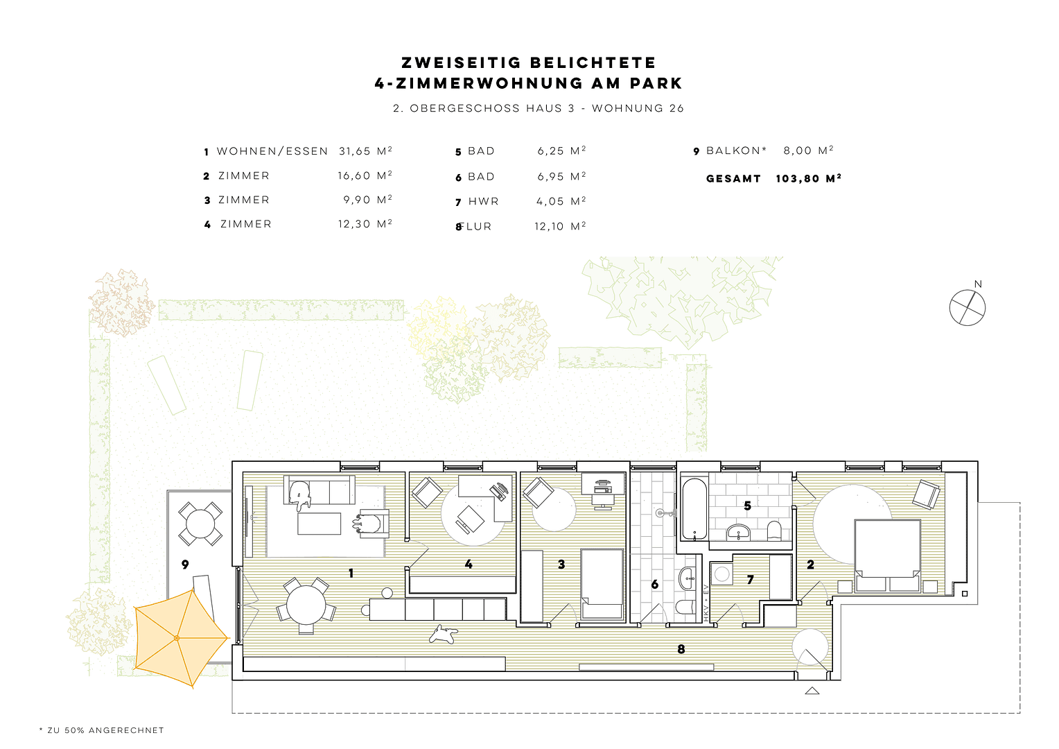 Prenájom bytu 4-izbový 104 m², Wolfgang-Knabe-Straße 6, Bernau, Brandenbursko Prenájom bytu 4-izbový 104 m², Wolfgang-Knabe-Straße 6, Bernau, Brandenbursko