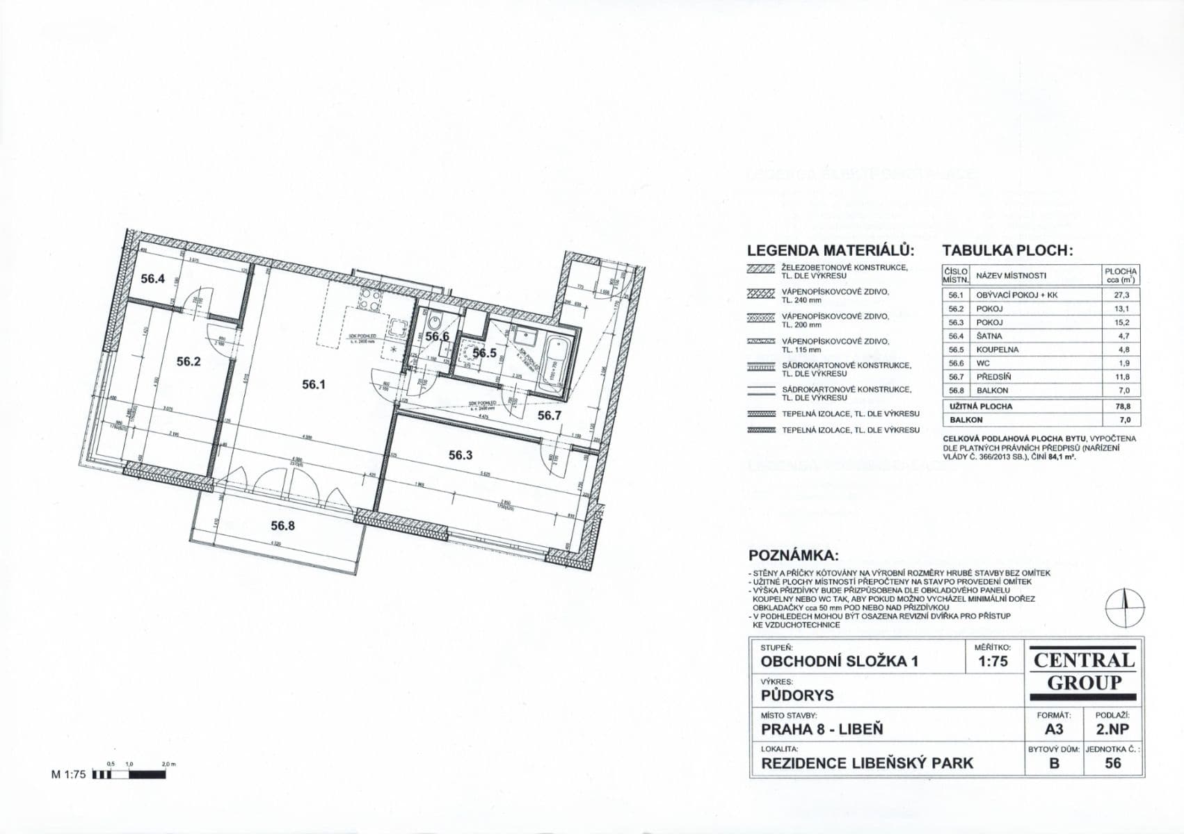 Predaj bytu 3-izbový 84 m², Vojenova, Praha, Praha Predaj bytu 3-izbový 84 m², Vojenova, Praha, Praha