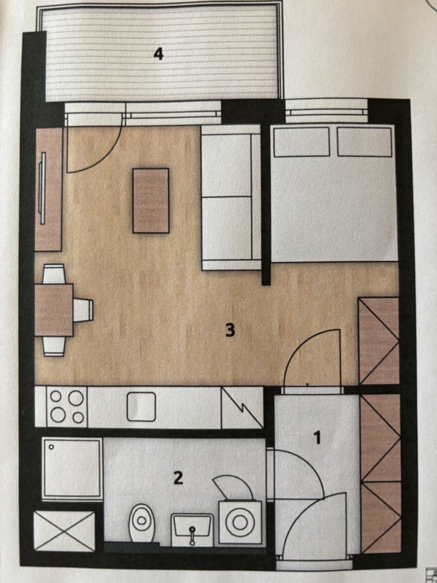 Prenájom bytu 1-izbový 32 m², Hermanové, Praha, Praha Prenájom bytu 1-izbový 32 m², Hermanové, Praha, Praha