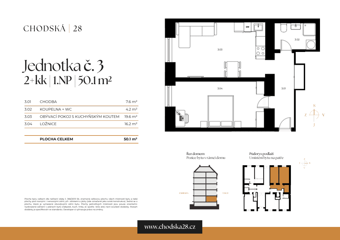 Predaj bytu 2-izbový 50 m², Chodská, Praha, Praha Predaj bytu 2-izbový 50 m², Chodská, Praha, Praha