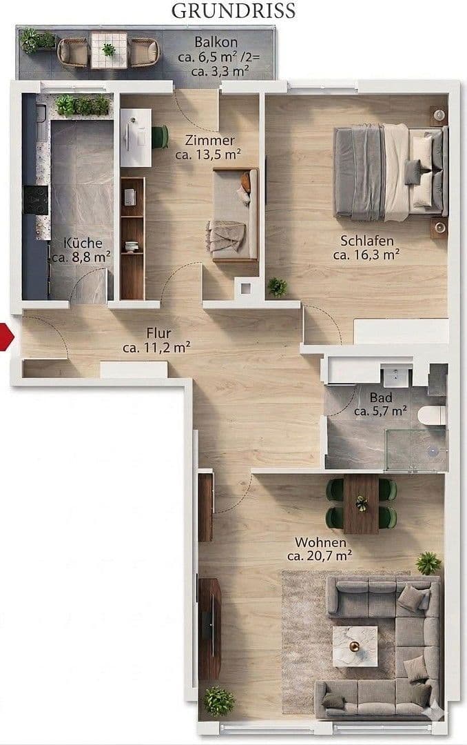 Prenájom bytu 3-izbový 80 m², Hindenburgstr. 40, Bremen, Brémy Prenájom bytu 3-izbový 80 m², Hindenburgstr. 40, Bremen, Brémy