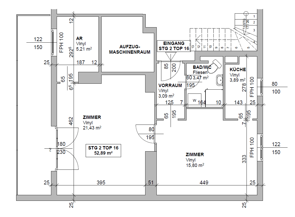 Prenájom bytu 3-izbový 53 m², Erlachgasse 92/2/16, Wien, Viedeň Prenájom bytu 3-izbový 53 m², Erlachgasse 92/2/16, Wien, Viedeň