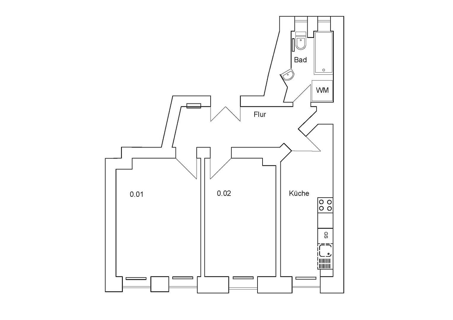 Prenájom bytu 2-izbový 58 m², Rosa-Luxemburg-Str.60, Leipzig, Sasko Prenájom bytu 2-izbový 58 m², Rosa-Luxemburg-Str.60, Leipzig, Sasko