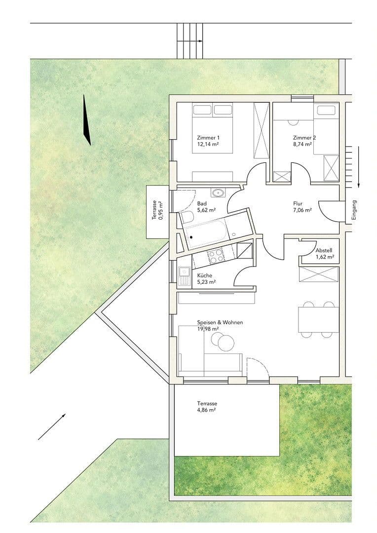 Prenájom bytu 3-izbový 75 m², Elchingen, Bavorsko Prenájom bytu 3-izbový 75 m², Elchingen, Bavorsko