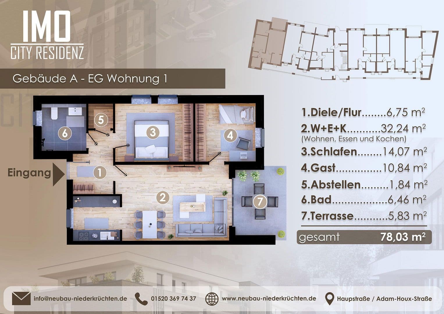 Predaj bytu 3-izbový 79 m², Hauptstraße 10, Niederkrüchten, Severné Porýnie - Westfálsko Predaj bytu 3-izbový 79 m², Hauptstraße 10, Niederkrüchten, Severné Porýnie - Westfálsko