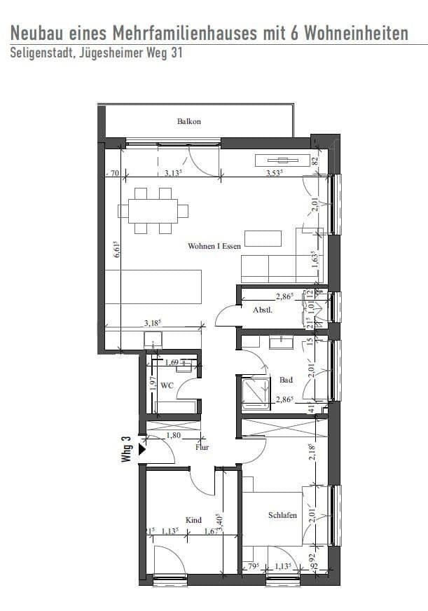 Prenájom bytu 3-izbový 93 m², Jügesheimer Weg 31, Seligenstadt, Hesensko Prenájom bytu 3-izbový 93 m², Jügesheimer Weg 31, Seligenstadt, Hesensko