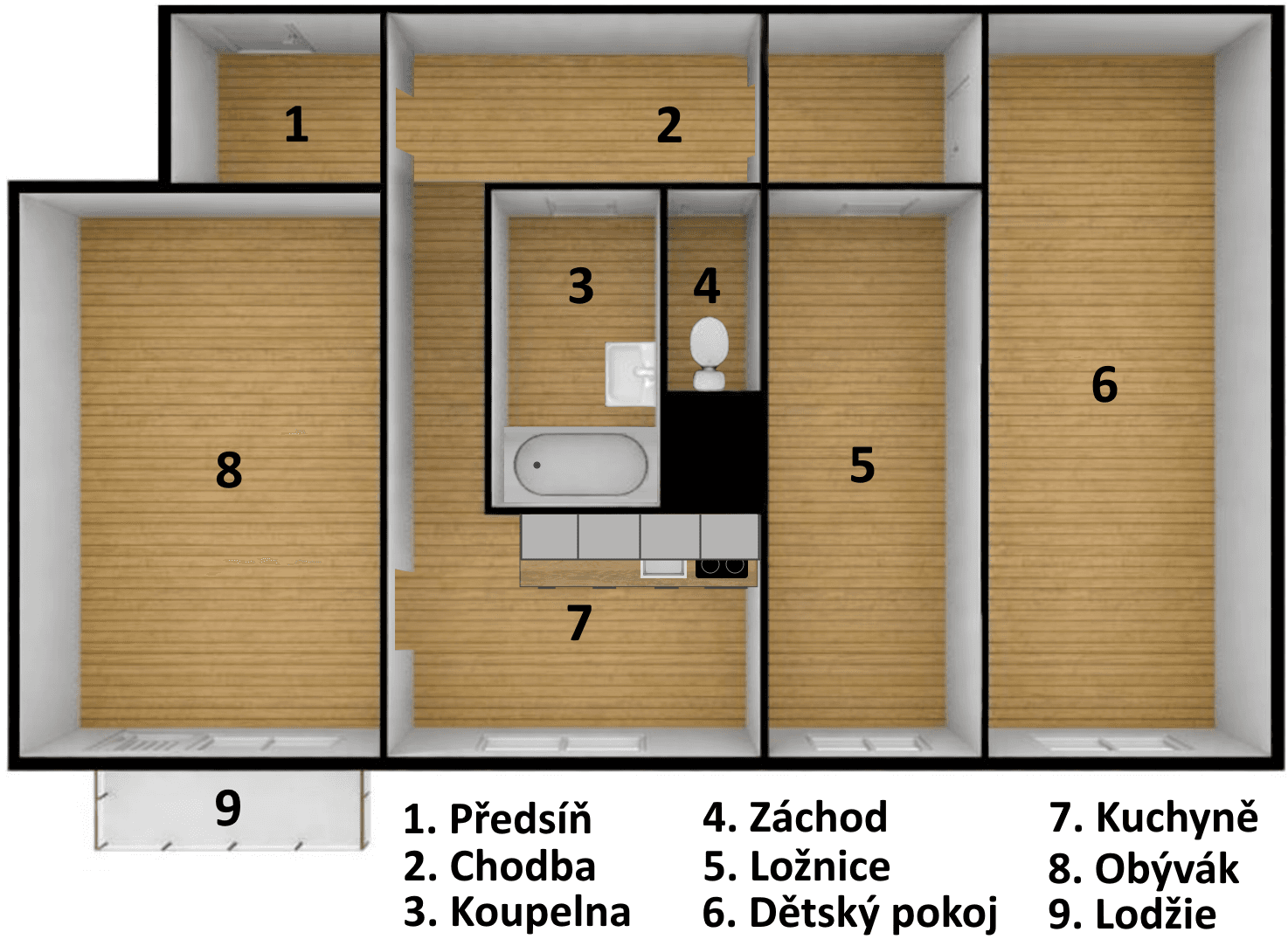 Prenájom bytu 3-izbový 67 m², Krčínova, České Budějovice, Jihočeský kraj Prenájom bytu 3-izbový 67 m², Krčínova, České Budějovice, Jihočeský kraj