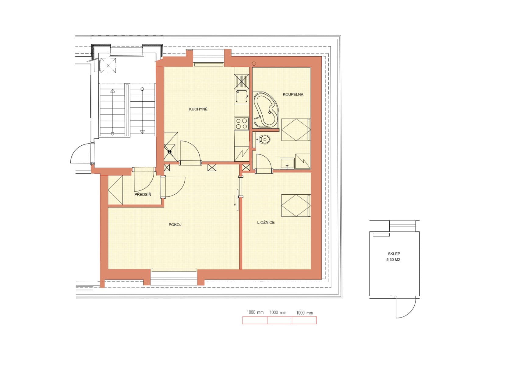 Predaj bytu 2-izbový 57 m², Mydlářka, Praha, Praha Predaj bytu 2-izbový 57 m², Mydlářka, Praha, Praha