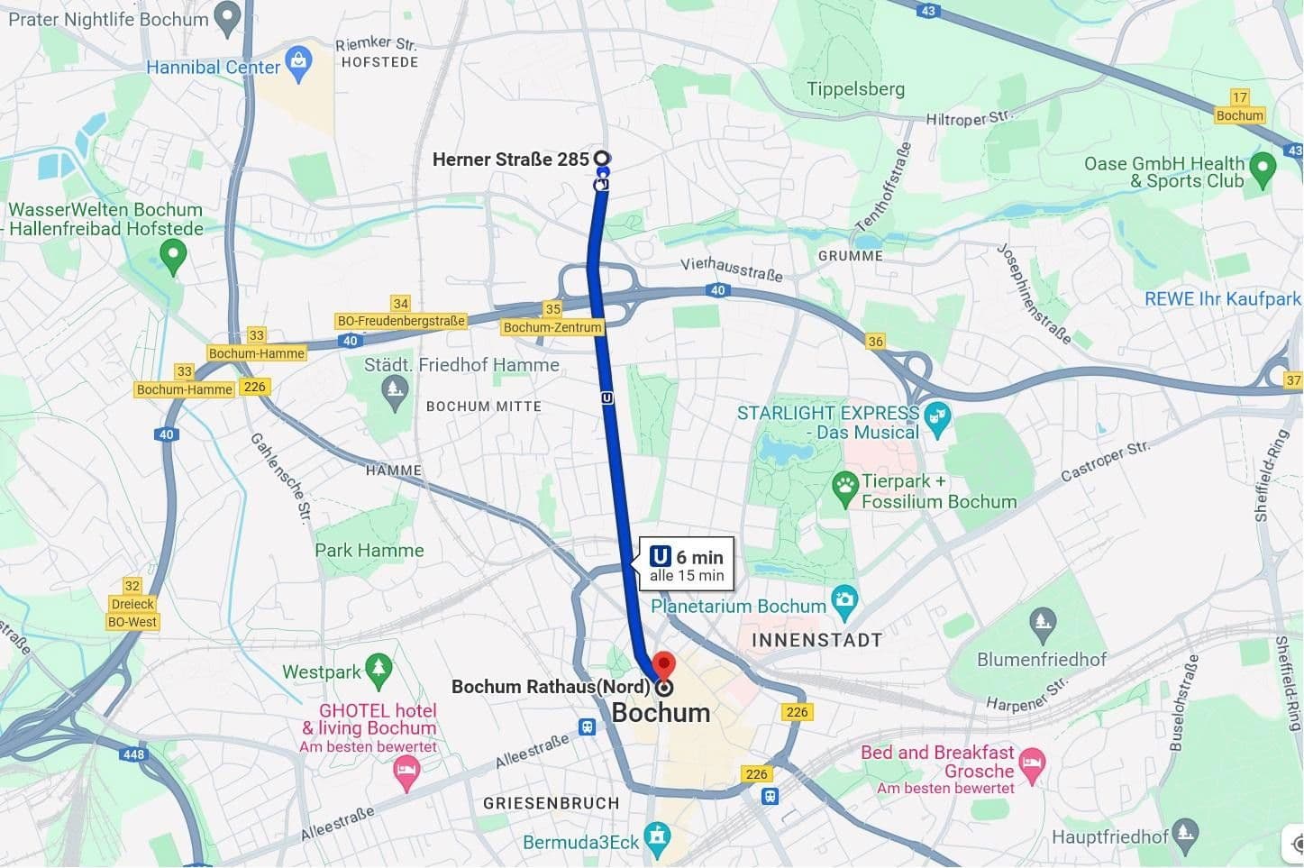Prenájom bytu 1-izbový 38 m², Bochum, Severné Porýnie - Westfálsko Prenájom bytu 1-izbový 38 m², Bochum, Severné Porýnie - Westfálsko