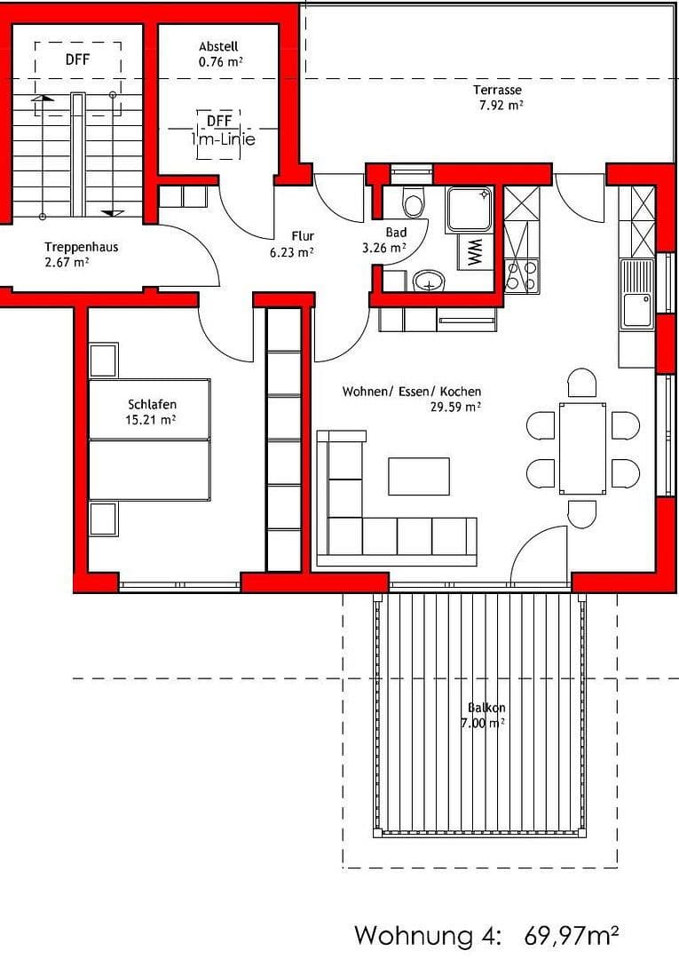 Prenájom bytu 2-izbový 69 m², Siedlung 17 und 18, Deggendorf, Bavorsko Prenájom bytu 2-izbový 69 m², Siedlung 17 und 18, Deggendorf, Bavorsko