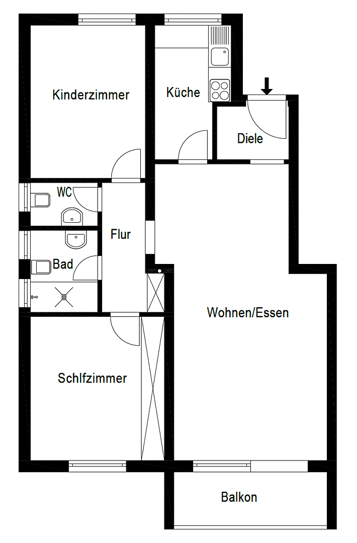 Predaj bytu 3-izbový 77 m², Mülheim an der Ruhr, Severné Porýnie - Westfálsko Predaj bytu 3-izbový 77 m², Mülheim an der Ruhr, Severné Porýnie - Westfálsko