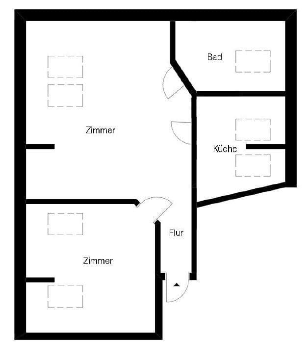Prenájom bytu 2-izbový 57 m², Schweriner Straße 23, Erfurt, Durínsko Prenájom bytu 2-izbový 57 m², Schweriner Straße 23, Erfurt, Durínsko