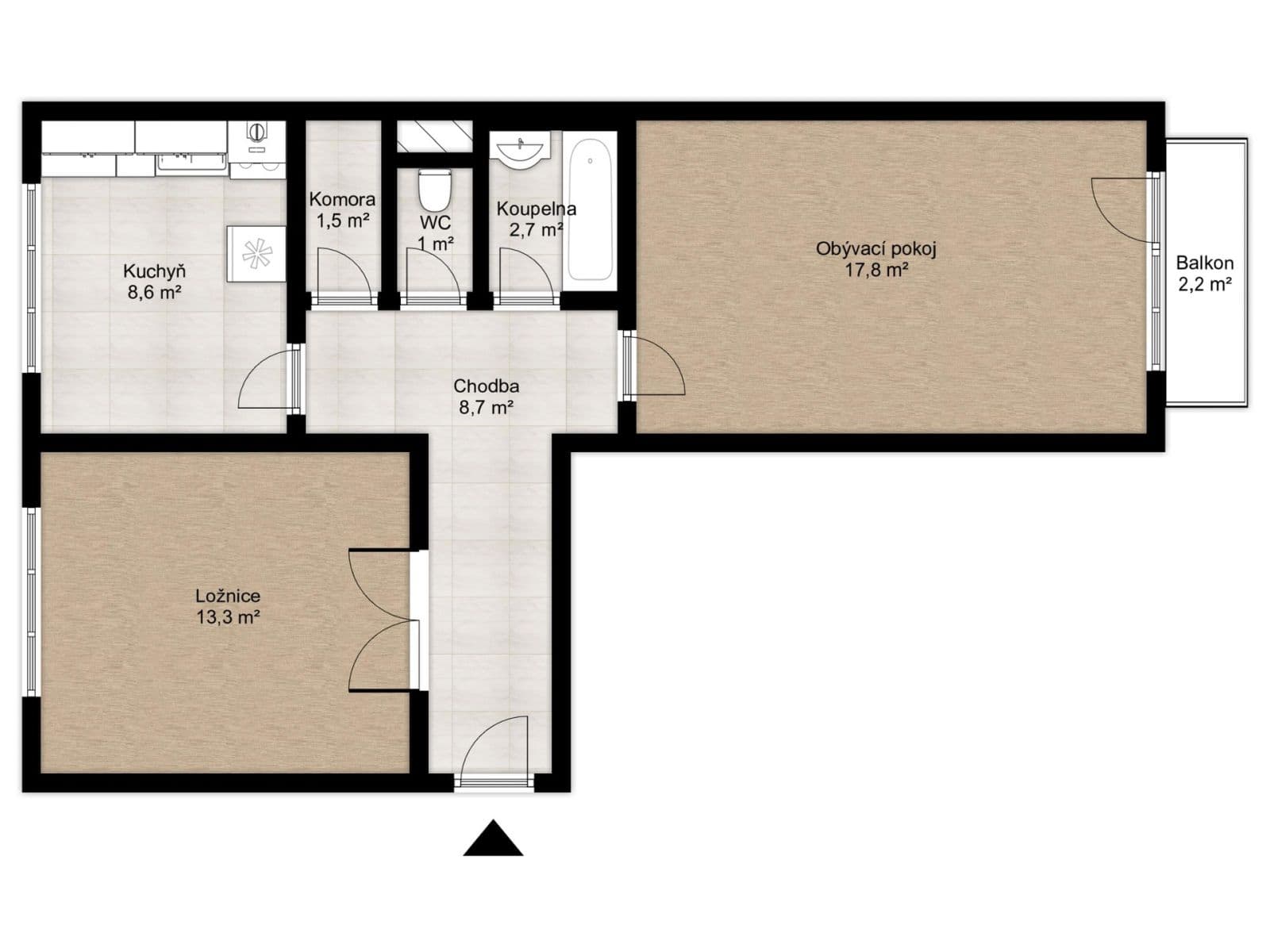 Prenájom bytu 2-izbový 56 m², Poříčí, Brno, Jihomoravský kraj Prenájom bytu 2-izbový 56 m², Poříčí, Brno, Jihomoravský kraj