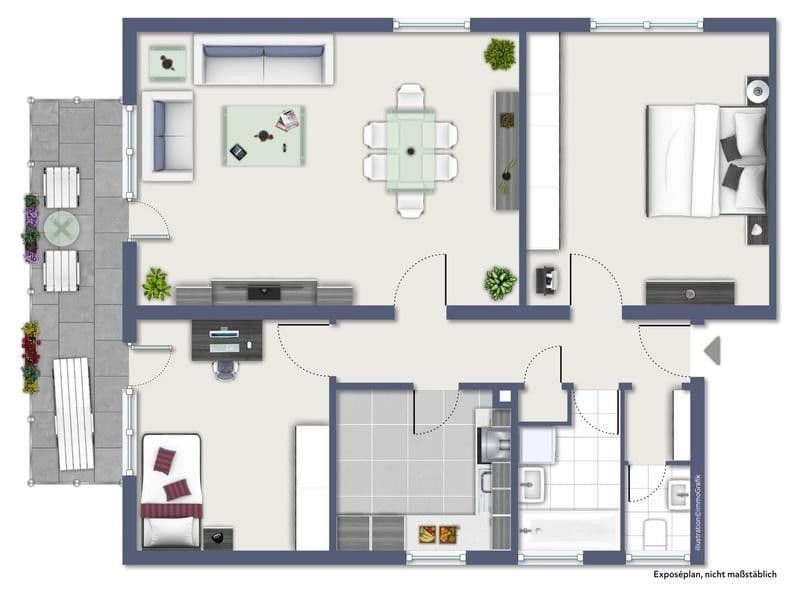 Prenájom bytu 3-izbový 86 m², Schillerstraße 1, Dietzenbach, Hesensko Prenájom bytu 3-izbový 86 m², Schillerstraße 1, Dietzenbach, Hesensko