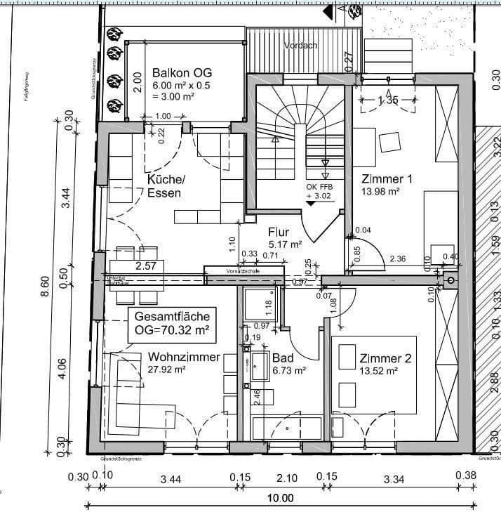 Prenájom bytu 3-izbový 71 m², Buchrainstraße 49, Frankfurt am Main, Hesensko Prenájom bytu 3-izbový 71 m², Buchrainstraße 49, Frankfurt am Main, Hesensko
