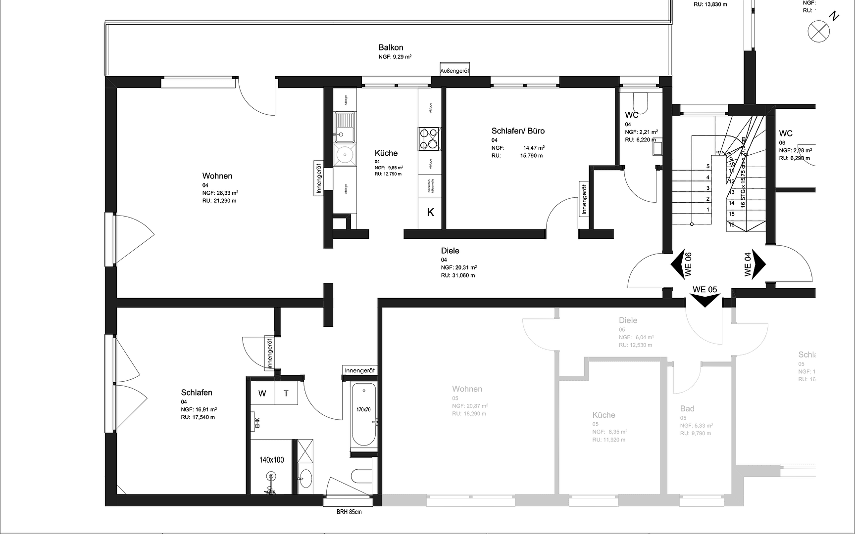 Prenájom bytu 3-izbový 102 m², Andernach, Porýnie-Falcko Prenájom bytu 3-izbový 102 m², Andernach, Porýnie-Falcko