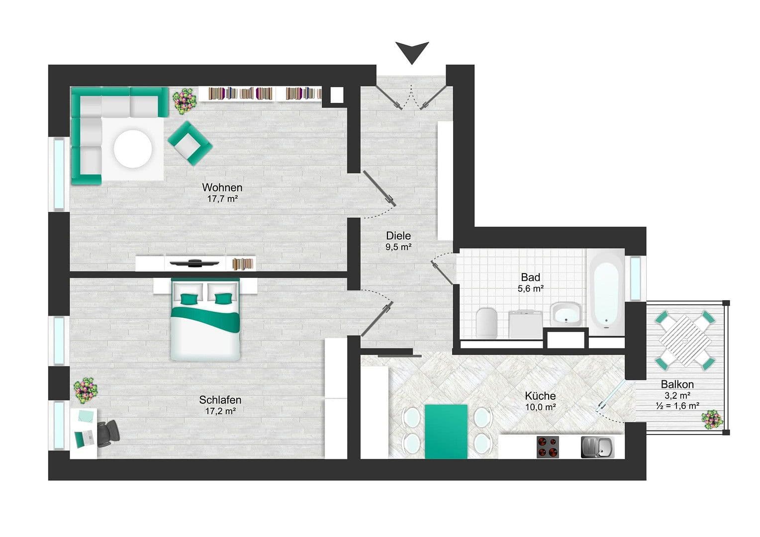 Prenájom bytu 2-izbový 61 m², Viertelsweg 47, Leipzig, Sasko Prenájom bytu 2-izbový 61 m², Viertelsweg 47, Leipzig, Sasko