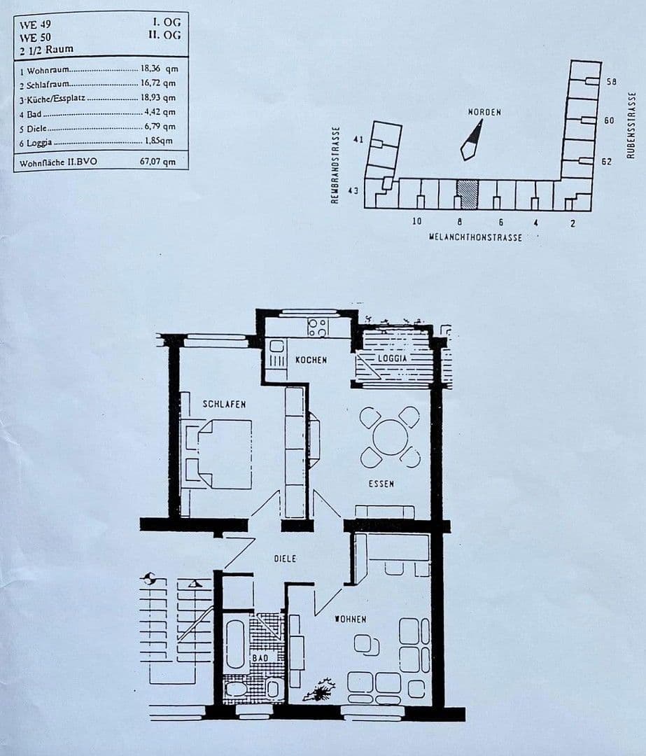 Prenájom bytu 3-izbový 68 m², Melanchthonstr., Essen, Severné Porýnie - Westfálsko Prenájom bytu 3-izbový 68 m², Melanchthonstr., Essen, Severné Porýnie - Westfálsko