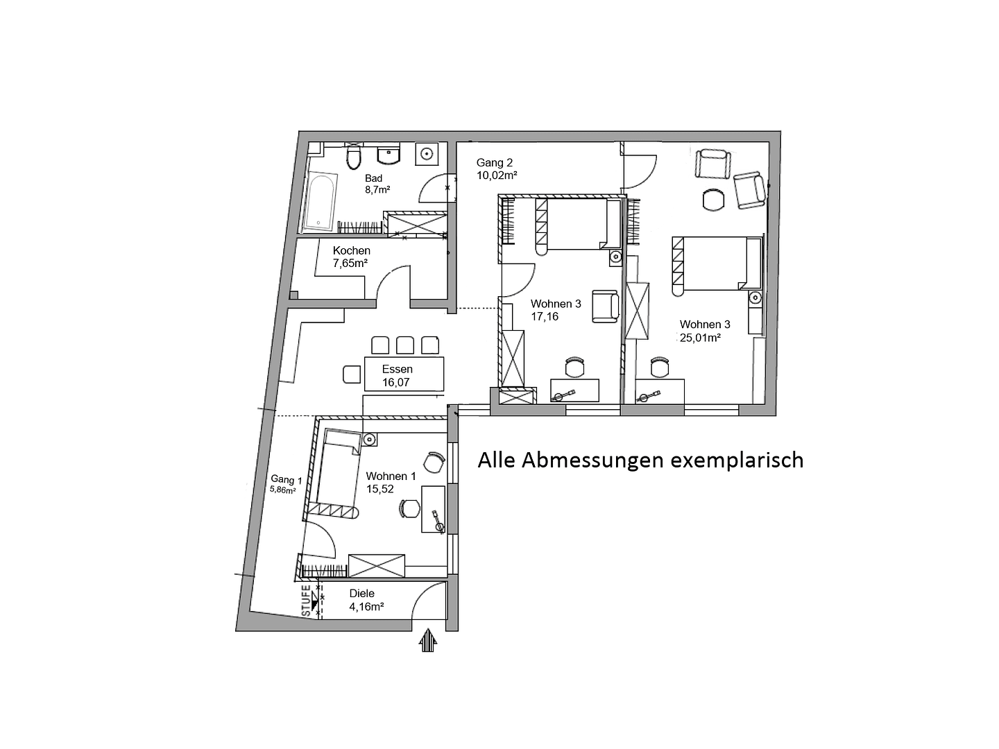 Prenájom bytu 4-izbový 110 m², Ebersbergerstraße 6, Rosenheim, Bavorsko Prenájom bytu 4-izbový 110 m², Ebersbergerstraße 6, Rosenheim, Bavorsko