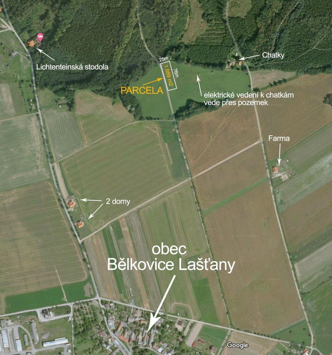 Predaj pozemku 1.900 m², Bělkovice-Lašťany, Olomoucký kraj Predaj pozemku 1.900 m², Bělkovice-Lašťany, Olomoucký kraj