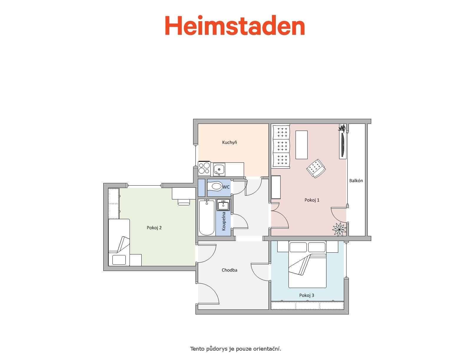 Prenájom bytu 3-izbový 72 m², Ke Studánce, Orlová, Moravskoslezský kraj Prenájom bytu 3-izbový 72 m², Ke Studánce, Orlová, Moravskoslezský kraj